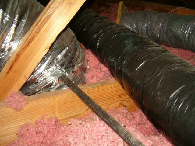 Gas line through A/C duct