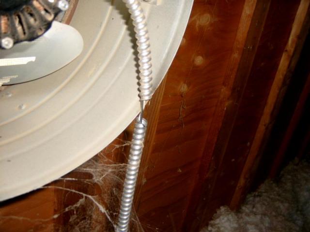 Attic fan wiring